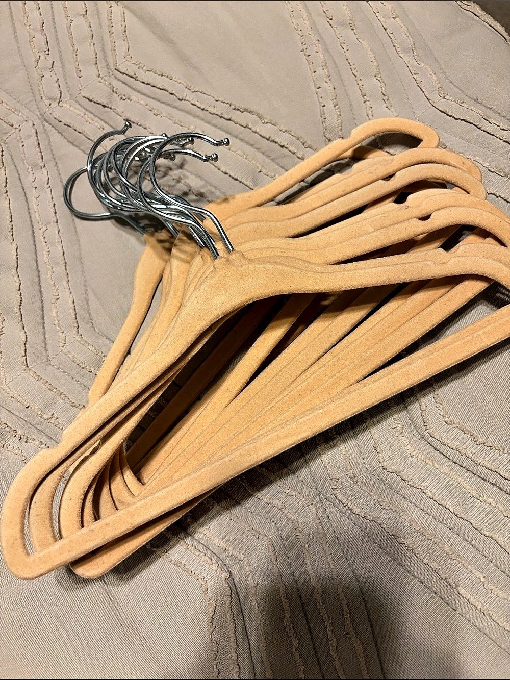 Tan Velvet Baby/Todder Clothes Hangers Bundle (12)